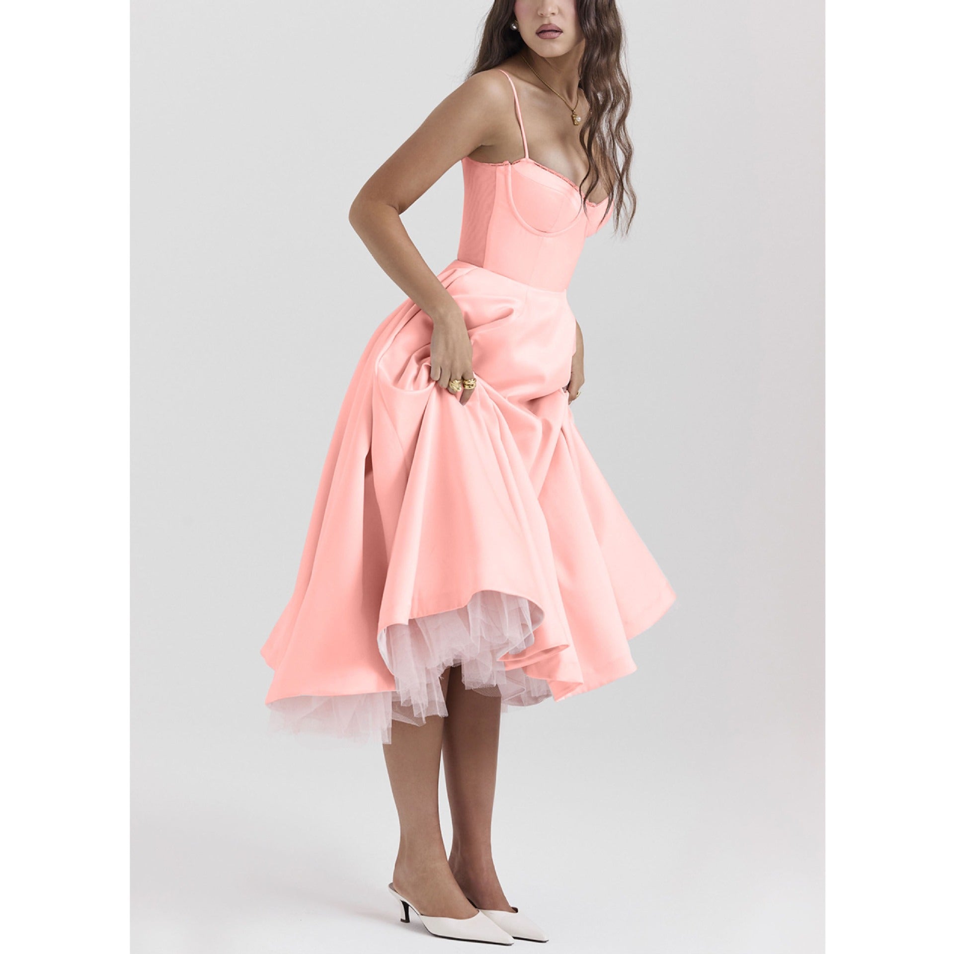 YLIANA | Vestido midi veraniego romántico