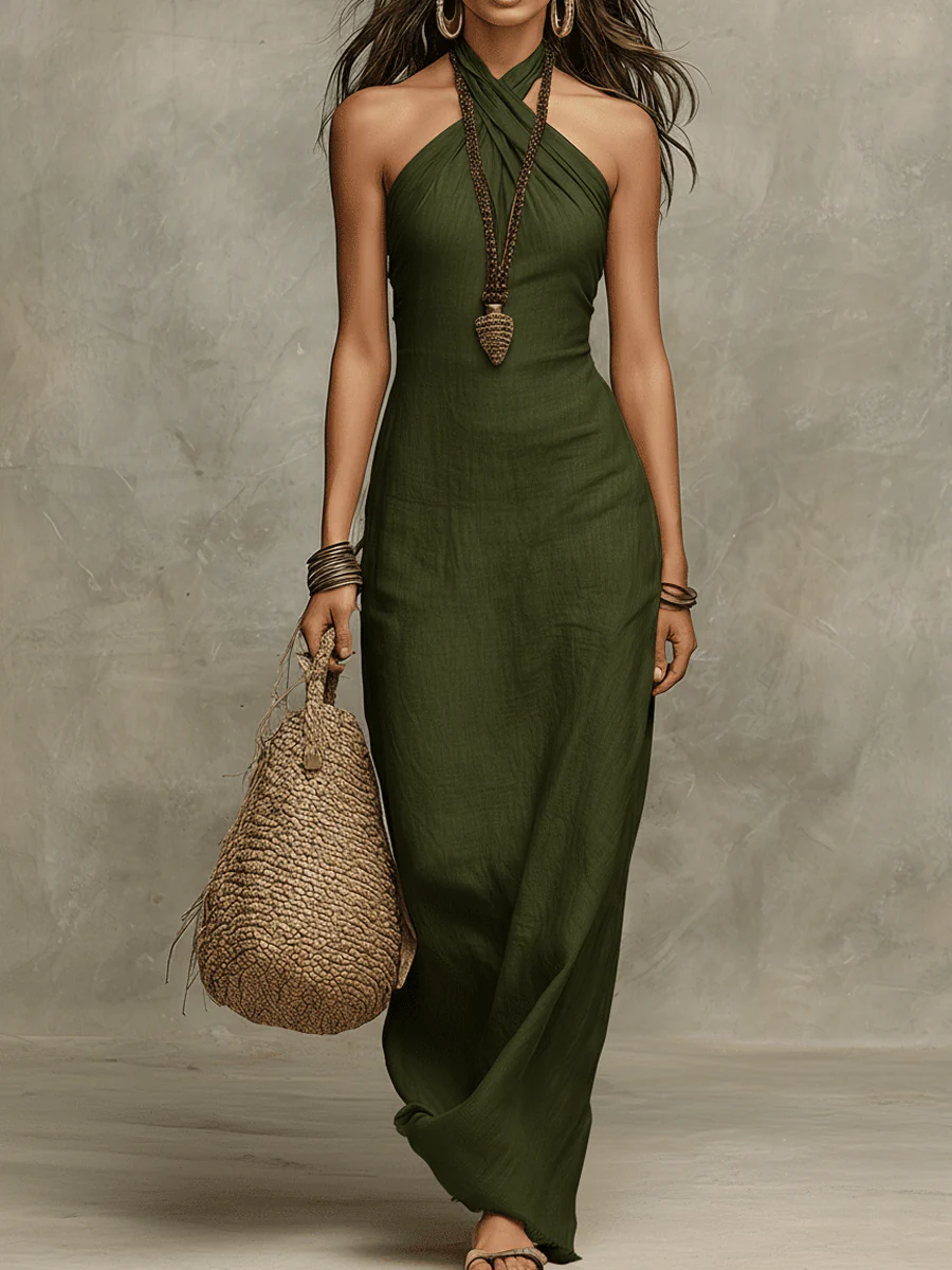 Emilia | Vestido Halter Sofisticado