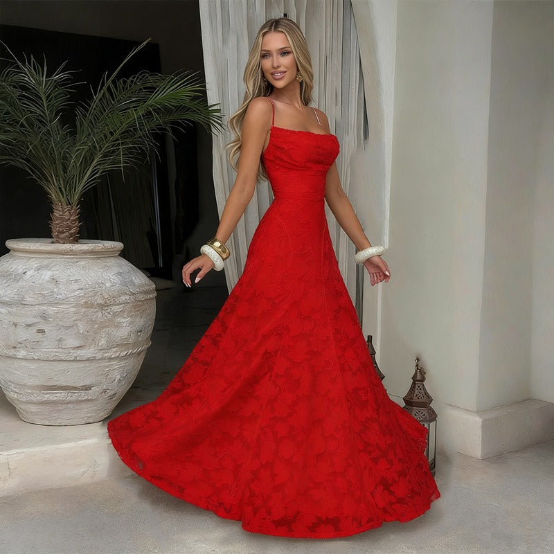 SOFIA | Vestido maxi elegante de encaje