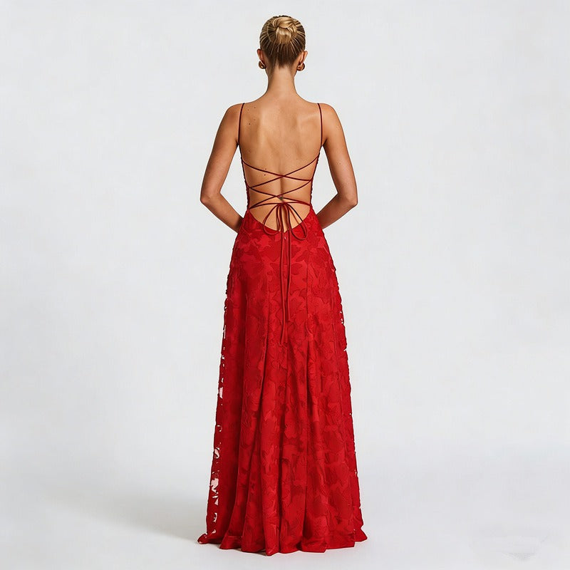 SOFIA | Vestido maxi elegante de encaje