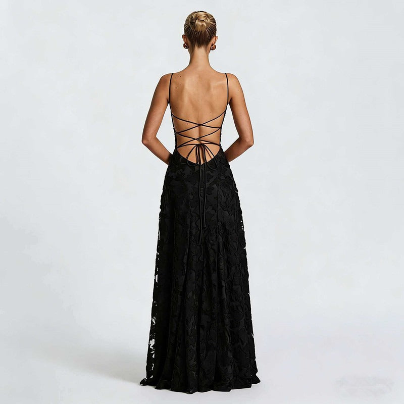 SOFIA | Vestido maxi elegante de encaje