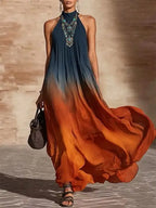 Paula | Vestido Largo Halter Degradado