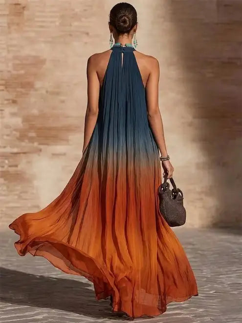 Paula | Vestido Largo Halter Degradado