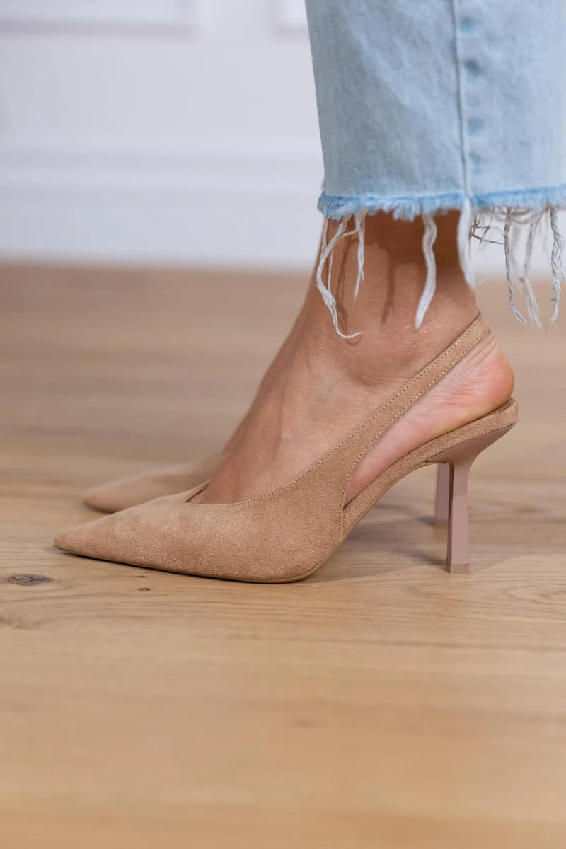 Marlena | Zapatos de tacón bajo nude
